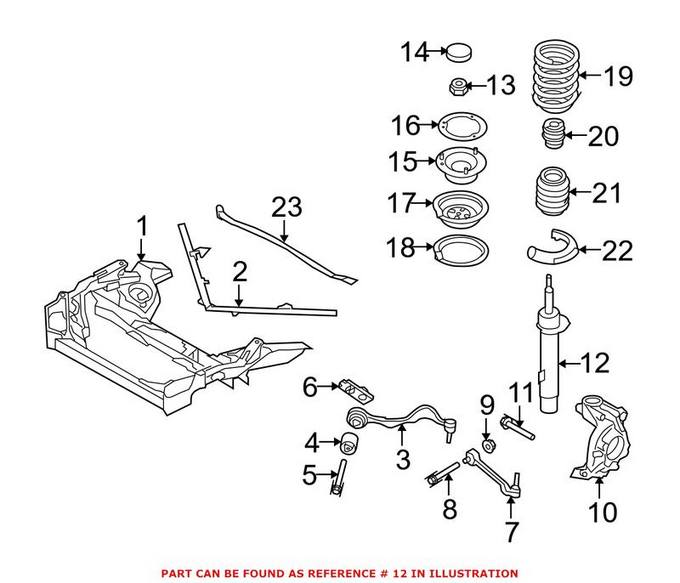 BMW Suspension Strut - Front Driver Left 31316786001